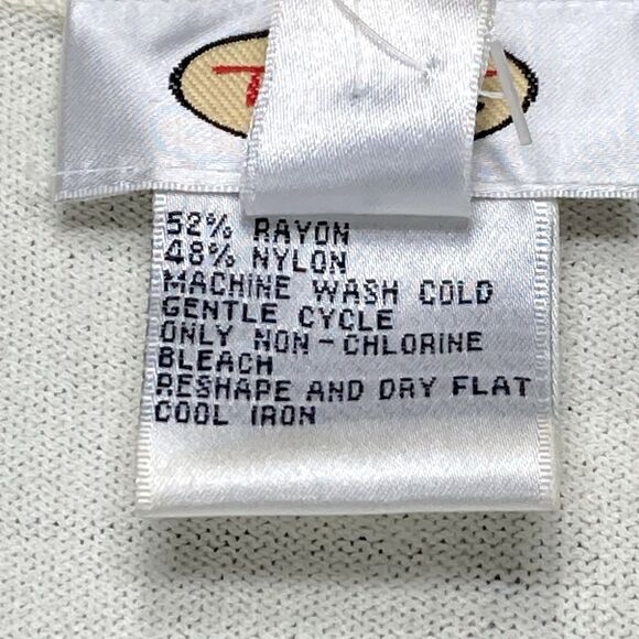 Talbots Polka Dot Cardigan Sweater S Ivory Knit Button Down Elegant Casual NWT - Picture 16 of 16